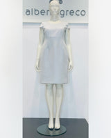 Completo tubino e giacca in tessuto damascato goffrato