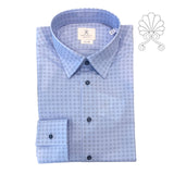 Camicia uomo stampa geometrica a quadri