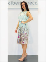 Abito midi con gonna plissè