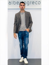 Giacca in panno jersey diagonale