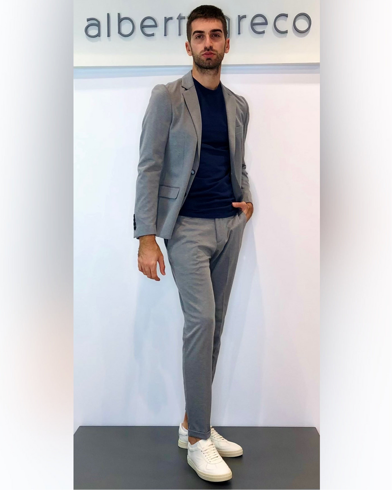 Pantaloni In Jersey Uomo BOSS - Cotone Misto Elastan, Vestibilità Normale, Tasche Laterali E Posteriore