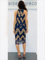 Completo top e gonna in pizzo bicolore