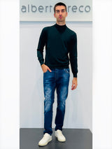 Maglia uomo lupetto in lana effetto vintage