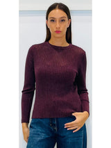 Maglia aderente con scollo devorè