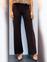 Pantaloni Palazzo vita alta in tessuto elasticizzato