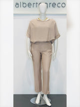Blusa in tessuto goffrato