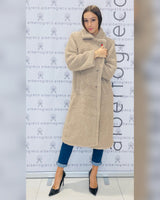 Cappotto teddy con due bottoni