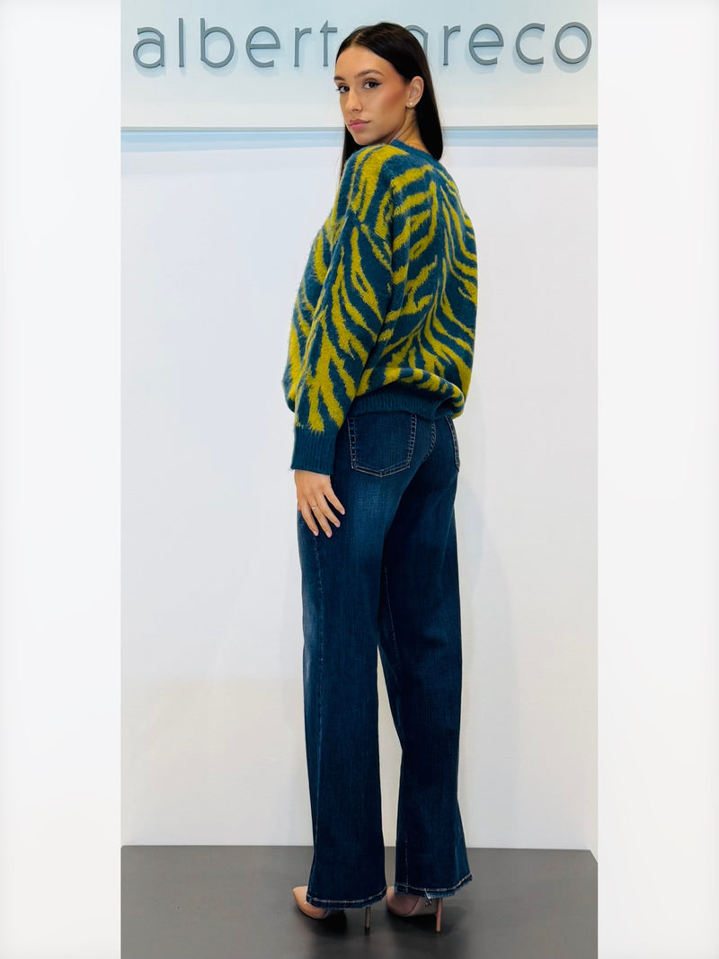 Maglia animalier Jacquard