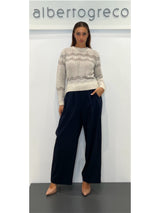 Maglia jacquard traforata