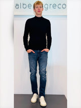 Maglia uomo lupetto a costine