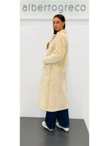 Cappotto in eco montone double face