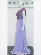 Abito con corpetto in paillettes