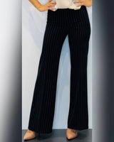 Pantaloni a palazzo gessato