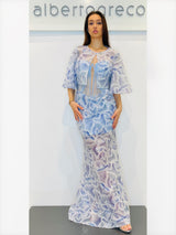 Cappa in tulle ricamato