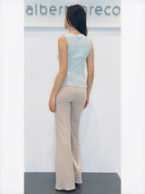 Top in maglia con fondo devorè