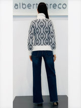 Maglia dolcevita jacquard