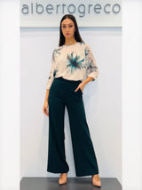 Blusa girocollo in georgette fantasia Curvy