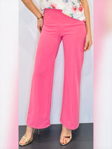 Pantaloni Palazzo vita alta in tessuto elasticizzato