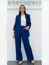 Pantaloni palazzo donna in tessuto goffrato