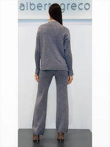 Coordinato maglia ampia e pantaloni