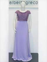 Abito con corpetto in paillettes