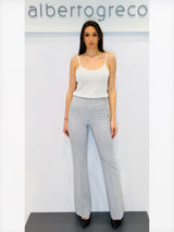 Top in maglia motivo a zig zag