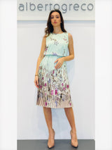 Abito midi con gonna plissè