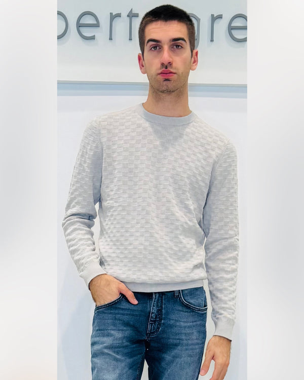 Maglia uomo operato a spina pesce