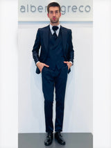 Completo cerimonia con giacca in tessuto damascato