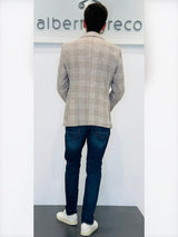 Giacca due bottoni in tessuto a quadri