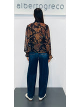 Camicia in georgette fantasia
