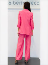 Giacca boyfriend in tessuto goffrato