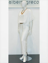Blusa in tessuto goffrato