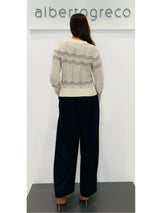 Maglia jacquard traforata