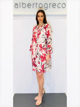 Abito in fantasia svasato