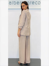 Giacca boyfriend in tessuto goffrato