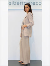 Giacca boyfriend in tessuto goffrato