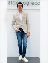 Giacca due bottoni in tessuto a quadri