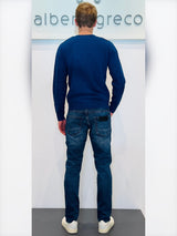 Maglia uomo melange in misto lana