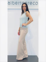 Top in maglia con fondo devorè