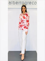 Camicia fantasia floreale in raso