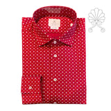 Camicia in fantasia geometrica a pois