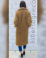 Cappotto teddy con due bottoni
