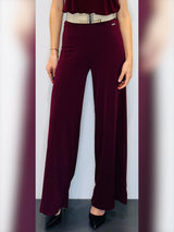 Pantaloni donna a palazzo in jersey