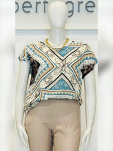 Blusa in viscosa fantasia foulard