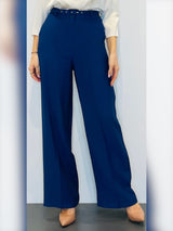 Pantaloni palazzo donna in tessuto goffrato