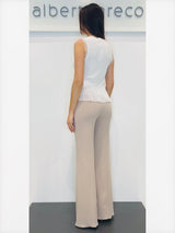 Top in maglia con fondo devorè