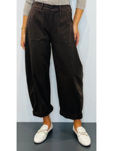 Pantaloni donna a ovetto tinto capo