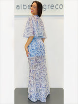 Cappa in tulle ricamato