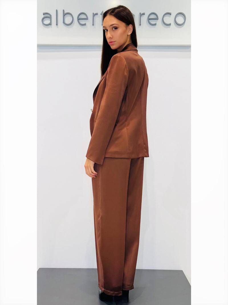 Giacca in raso un bottone